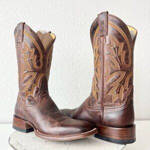 Rod Patrick Mens Cowboy Boots 9.5B Perro Loco Brown Leather Western Square Toe